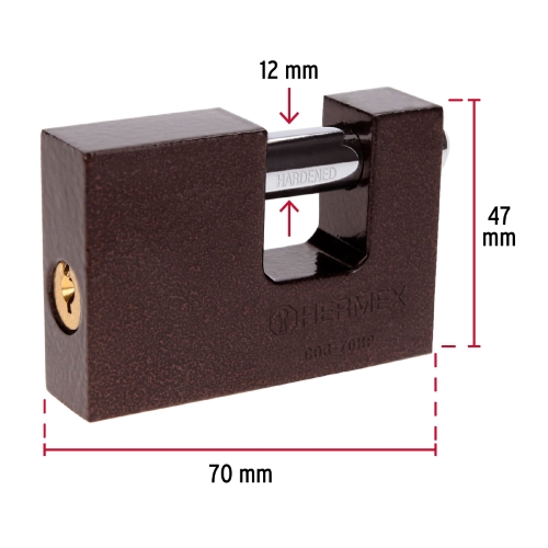 CANDADO ANTIPALANCA 70 mm METALICO,