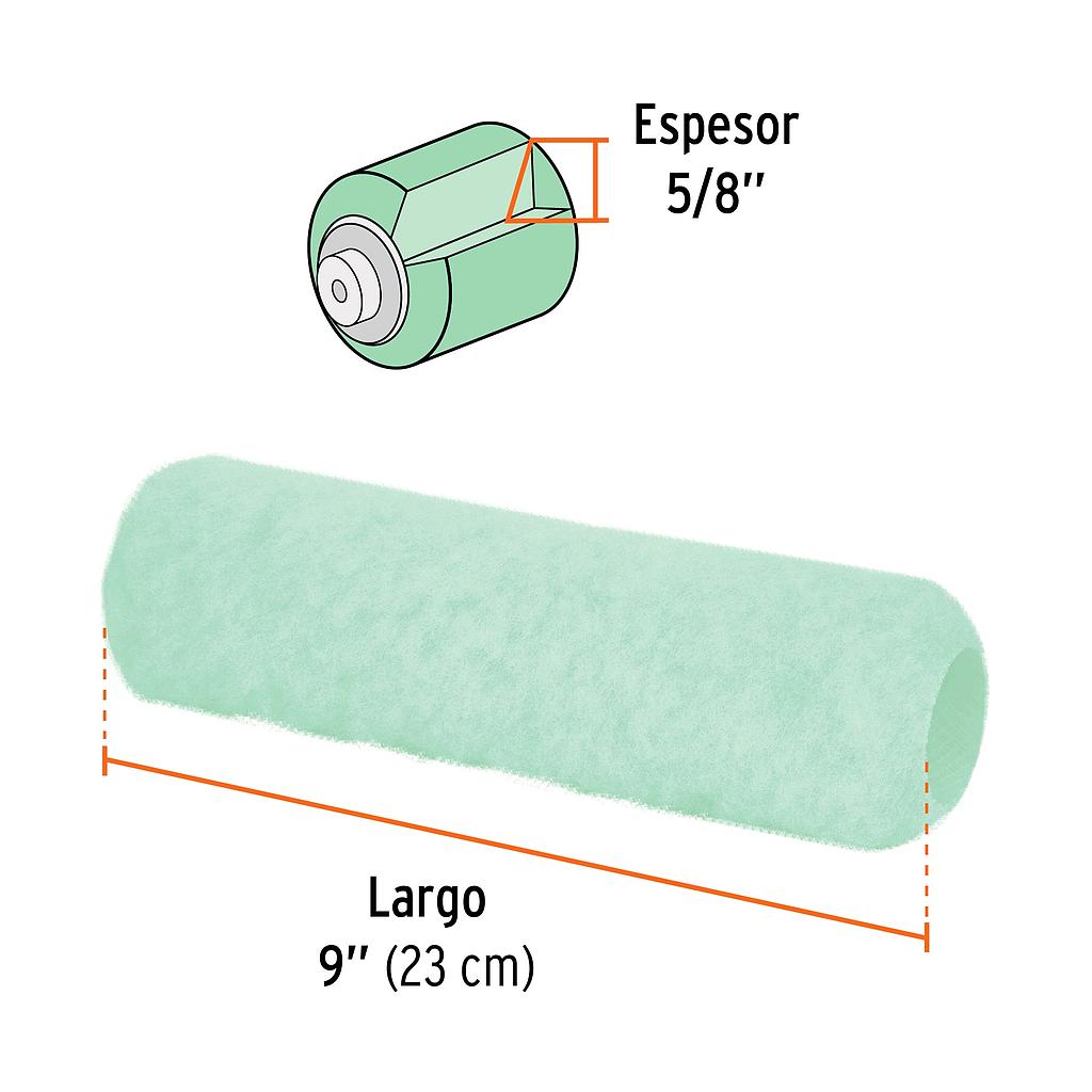 REPUESTO P/RODILLO ROPI-915 9" TRUPER