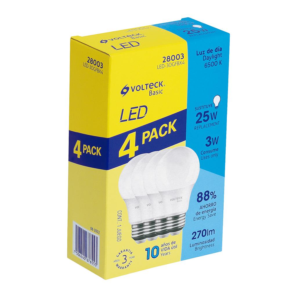 MULTIPAC 4 LAMPA LED G45 3W
