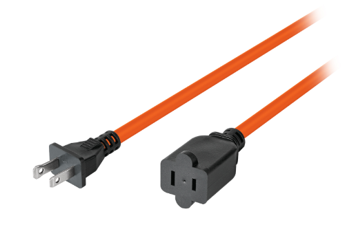 Extensión eléctrica uso rudo 15 m 2x16 AWG para 1 clavija