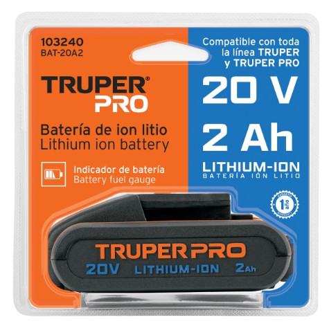Batería ion litio, 20V, 2 Ah,