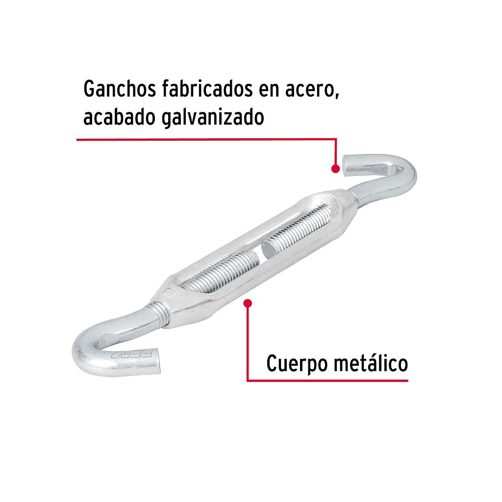 TENSOR ZINC 3/8" GANCHO GANCHO,FIERO