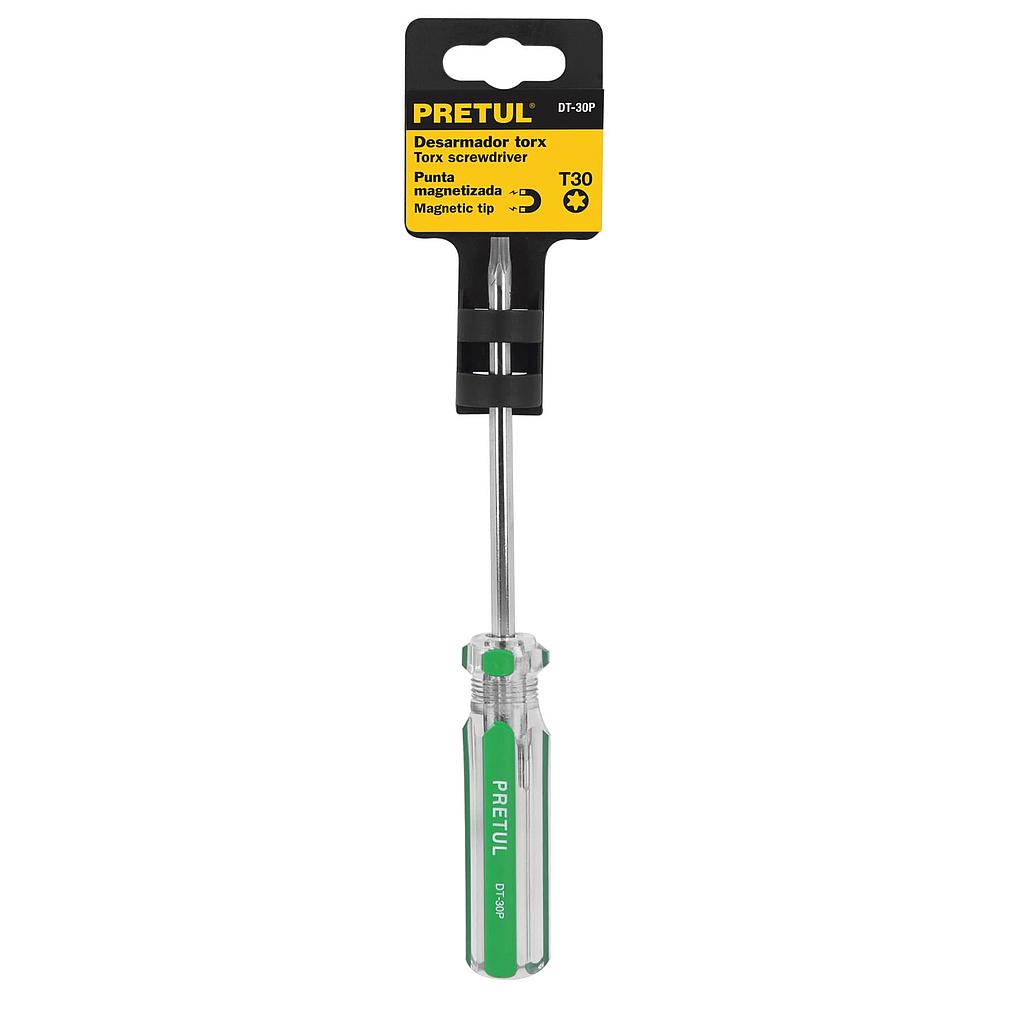DESARMADOR PUNTA TORX T 30 MANGO DE PVC, PRETUL