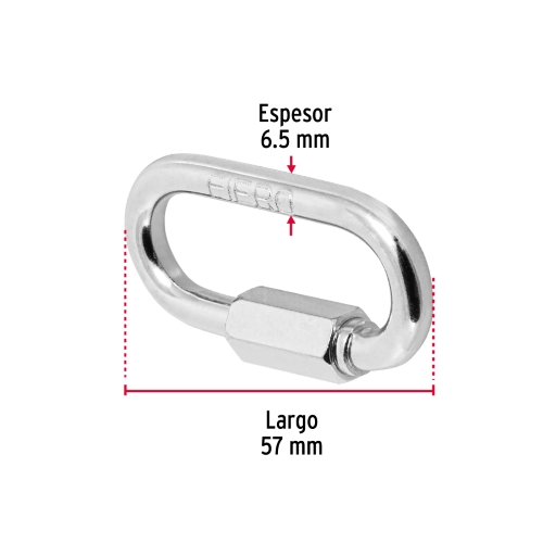 BANDOLA CON SEGURO 1/4" DE ACERO