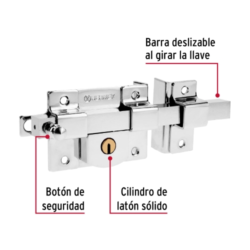 CERRADURA BARRA LIBRE DER. CAJA.