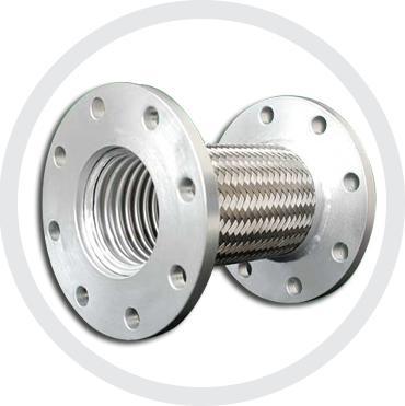 MANGUERA METÁLICA FLEXIBLE 12&quot; X 50 cms de L.T. con bridas de acero inox tipo 304 asa 150 lbs en ambos extremos
