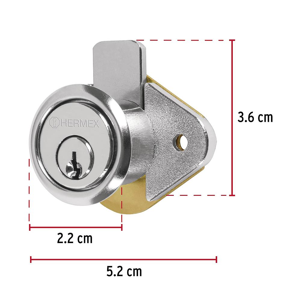 CERRADURA P/MUEBLE M-21 CROMO