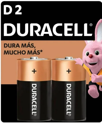 BLISTER CON 2 PILAS &quot;D&quot; DURACELL