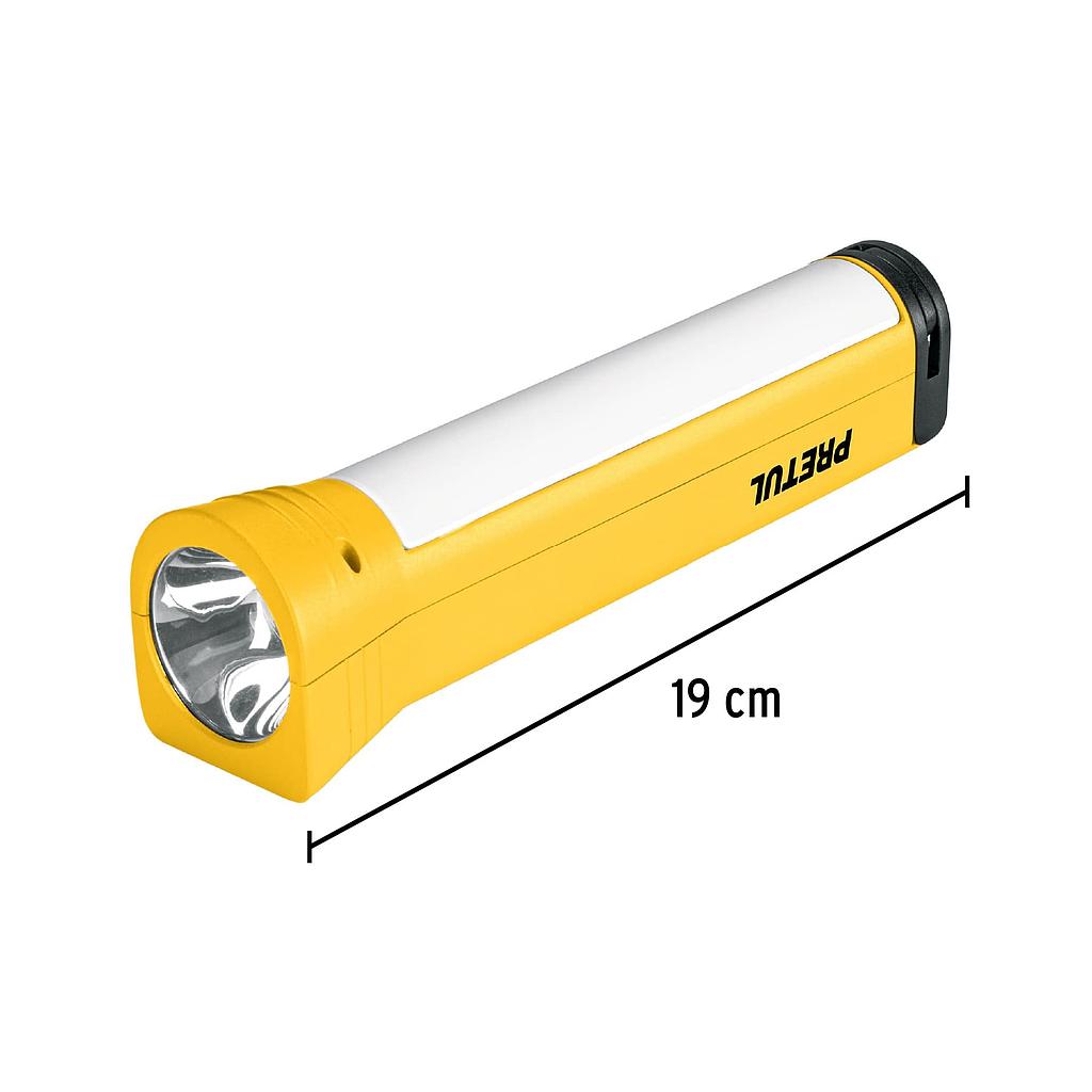 LINTERNA RECARG 1 LED C/LUZ EMERGENCIA PRETUL