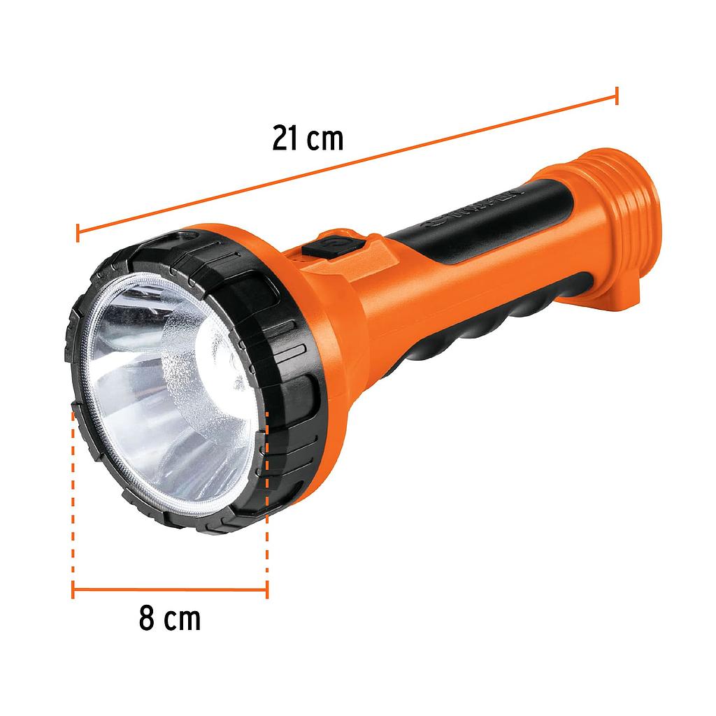 LINTERNA PLASTICA 1 LED 200 LM RECARGABLE TRUPER