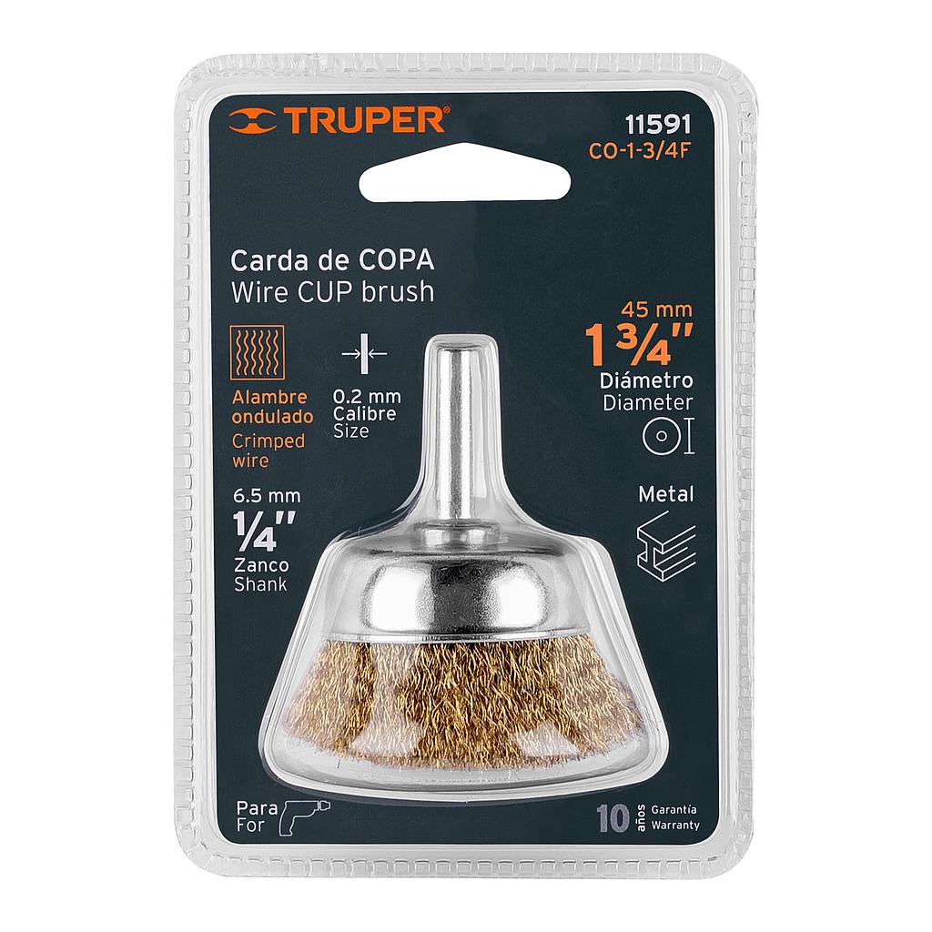 CARDA DE COPA 1-3/4' ALAMBRE FINO PARA TALADRO,