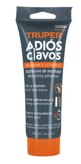 ADHESIVO DE MONTAJE ADIOS CLAVOS 140 G