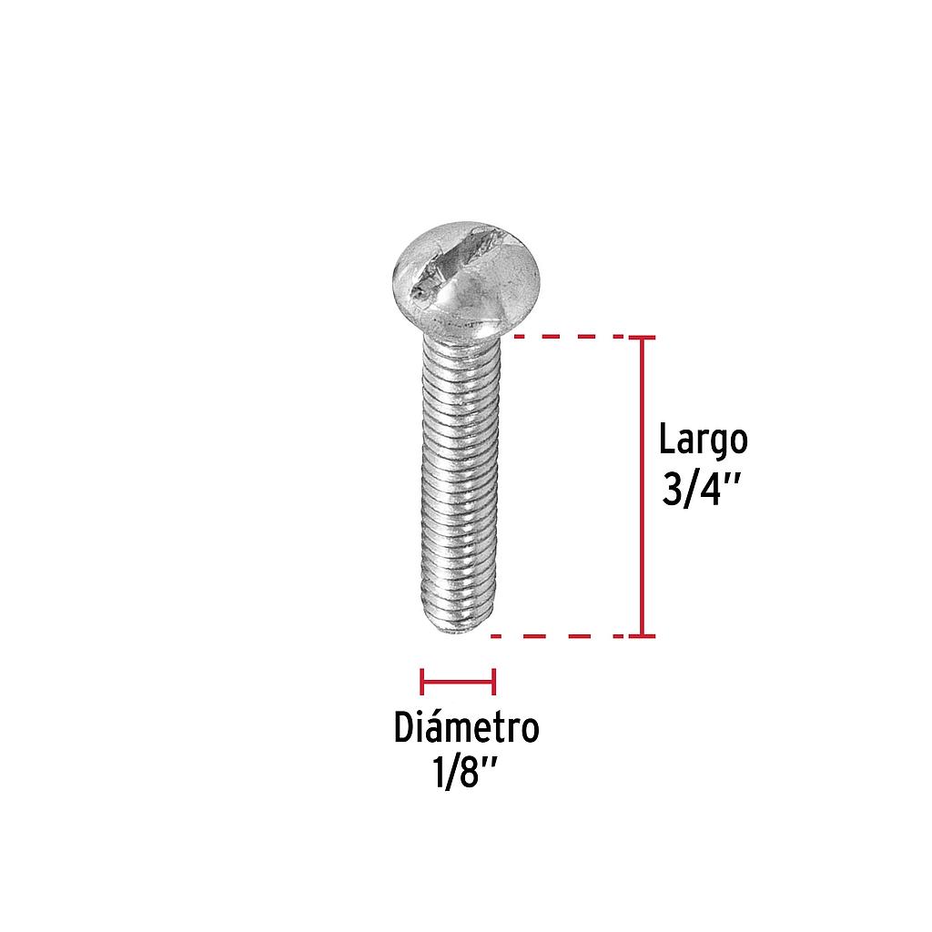 TORNILLOS 1/8' X 3/4' TIPO ESTUFA, FIERO