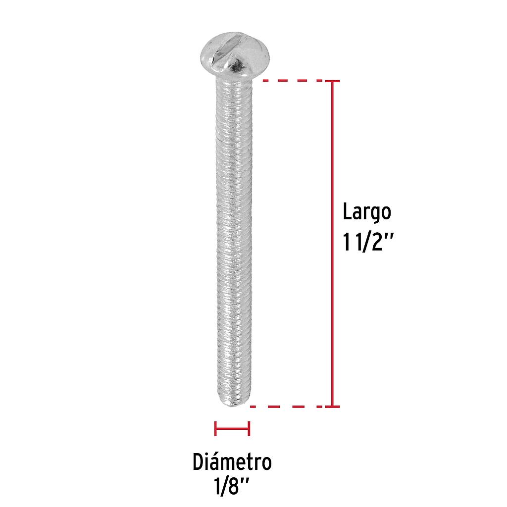 TORNILLOS 1/8' X 1-1/2' TIPO ESTUFA, FIERO