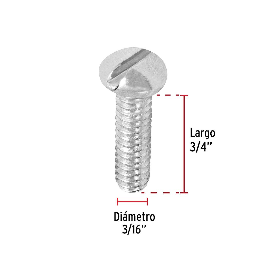 TORNILLOS 3/16' X 3/4' TIPO ESTUFA, FIERO