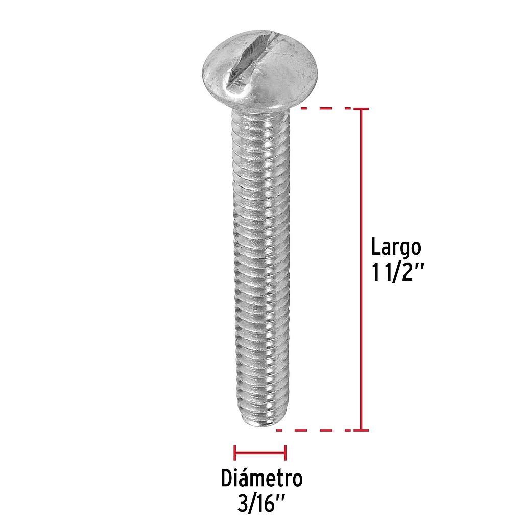 TORNILLOS 3/16' X 1-1/2' TIPO ESTUFA, FIERO