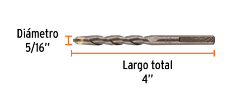 BROCA PARA CONCRETO 5/16 x 4&quot;