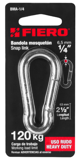 BANDOLA MOSQUETON 1/4"
