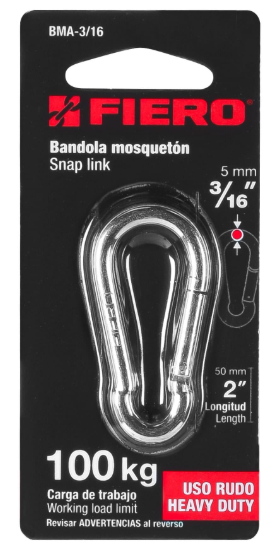 BANDOLA MOSQUETON 3/16&quot;
