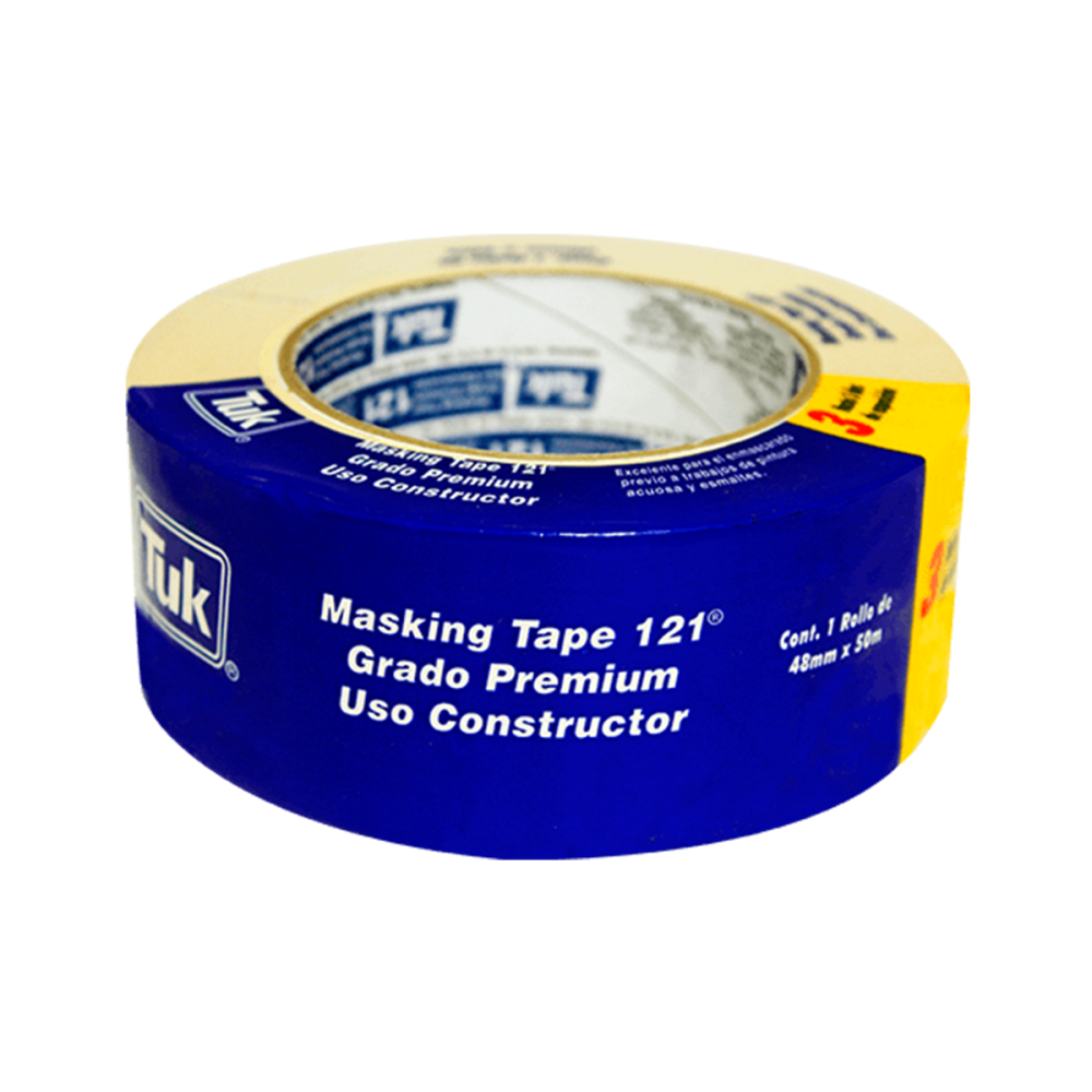 CINTA MASKING 48MMX50M TUK TIPO 121 USO CONSTRUCTOR
