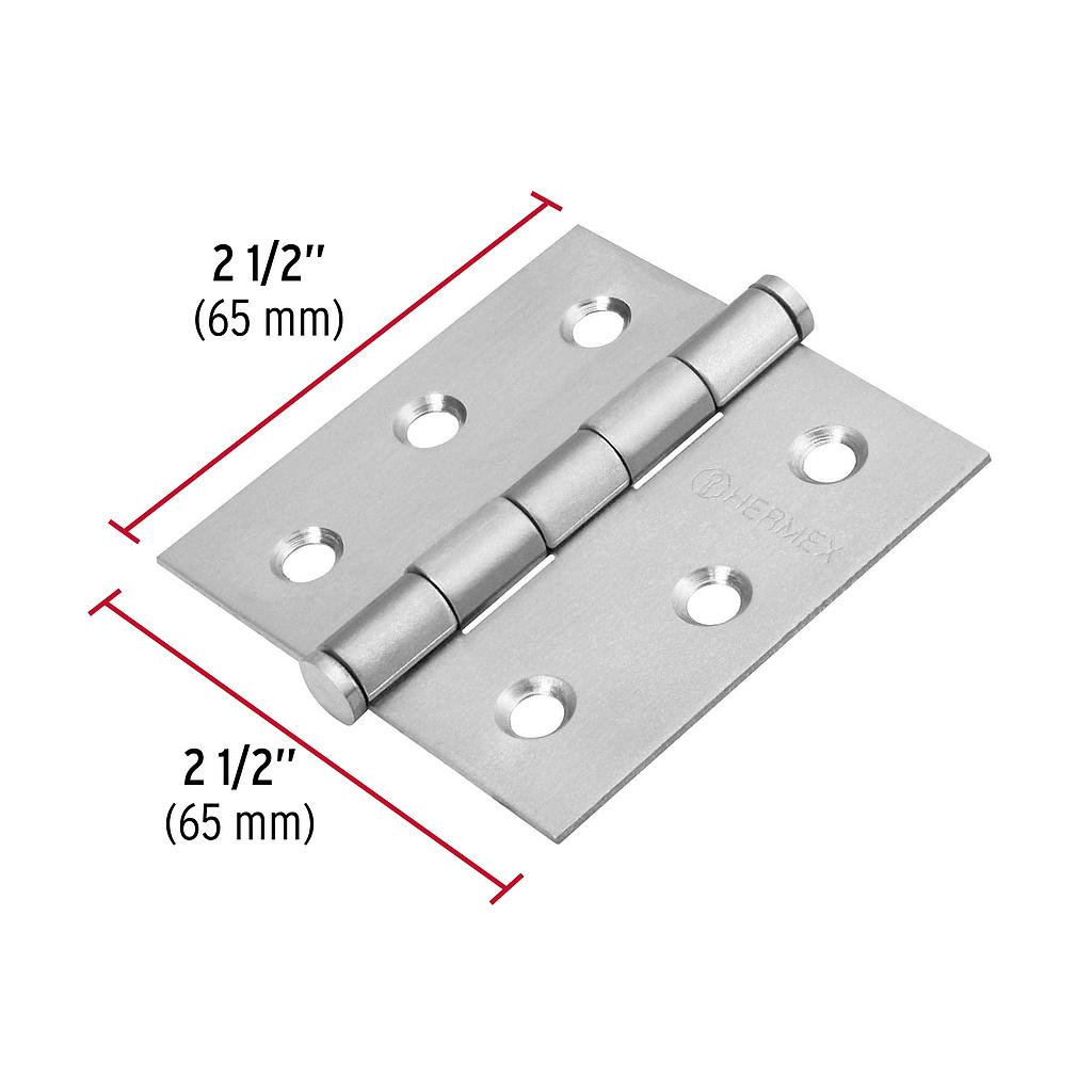 BISAGRA ACERO INOX 21/2&quot; C/PLANA HERMEX
